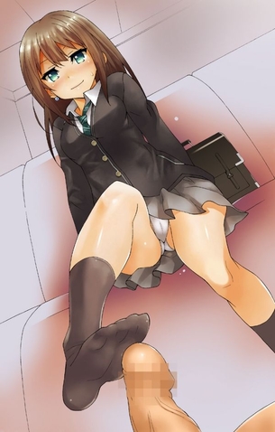 足でシゴいてくれる女の子の足コキ二次エロ画像 05