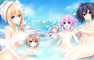 『勇者ネプテューヌ』エロい温泉入浴シーンなどおっぱいとかがエロい店舗特典イラスト！