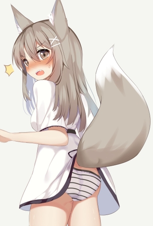 【二次・ZIP】縞々で可愛さUPの美少女下着水着画像