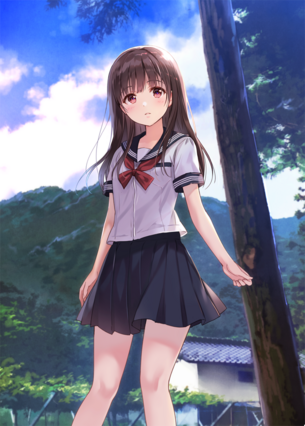 【画像】田舎街で陰好みのJK しかもセーラー服