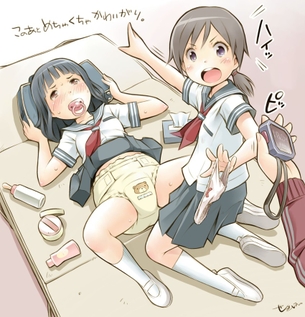 【6月21日なので】オムツを着用した女子達の二次エロ画像