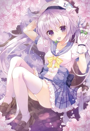 【紫髪】「ひあぁあ♡イキましゅ♡イってぇしまいましゅうぅー♡」エッチなご奉仕画像