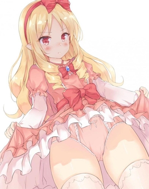 スカート上げて中を見せてくれる女の子の二次エロ画像 その25