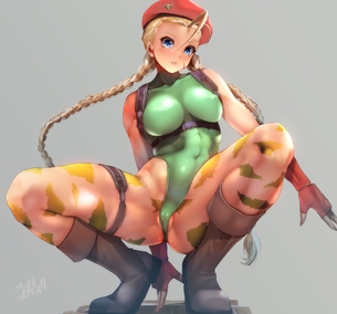 【ご開帳】お股をおっぴろげてしゃがんでる女子達の二次エロ画像