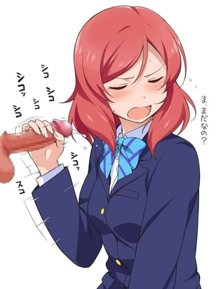 手コキで射精させてくれる女の子の二次エロ画像 その16