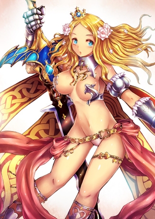 【二次】露出度が高いほど防御力が高いという謎設定なビキニアーマーのエロ画像