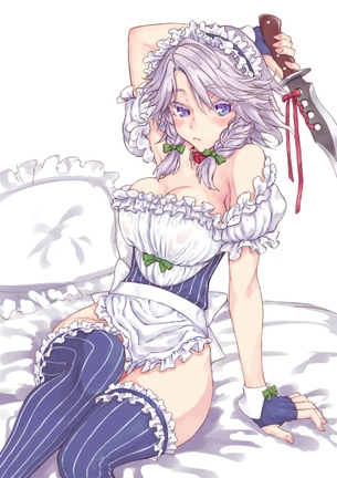 【二次・ZIP】太もも強調されるニーソ美少女の二次画像