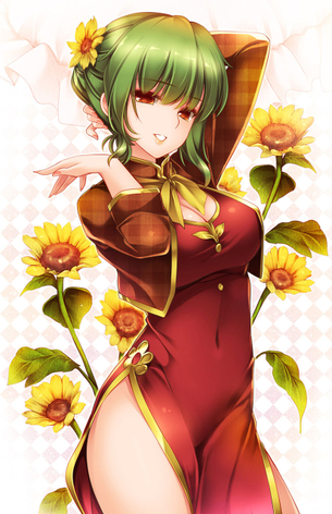 チャイナドレスの画像 スリットから覗く太ももがやらしすぎる