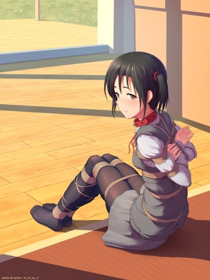 【2次】身体を縛られちゃってる女の子の二次エロ画像  その23【 拘束・束縛 】