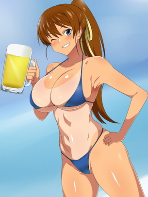 日焼けの萌えイラスト