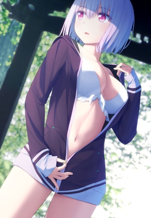 【二次・ZIP】脱ぎかけ・着替え中の虹美少女のエッチな画像