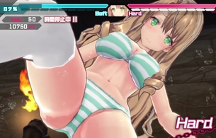 『バレットガールズファンタジア』逆尋問で女の子に擬似手コキをしてもらえるエロシーン！