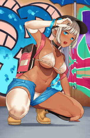 【食後なの？】ショーパンのホックを留めずに履いてる女子達の二次エロ画像