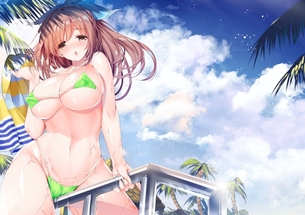 【二次・ZIP】水着姿で悩ましい肢体見せてる美少女2次画像