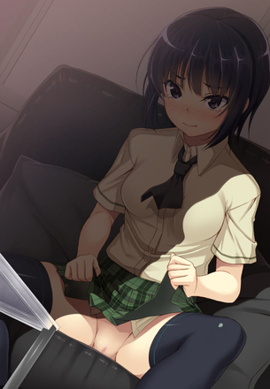 スカートや服をたくし上げてエッチな部分を見せて誘惑してくるエロ画像