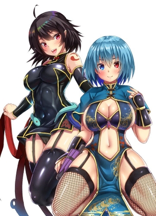 【二次・ZIP】エッチな紐を垂らしてるガーターベルト娘の虹画像