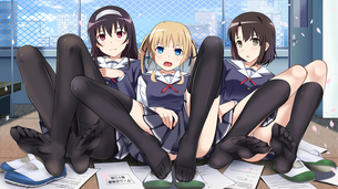 【多分みんなある程度臭い】ローファーや上履きを脱いで靴下状態になった女子・・・