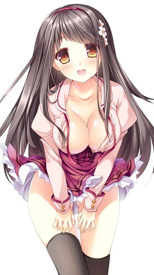 おっぱいの谷間を眺める二次エロ画像 03