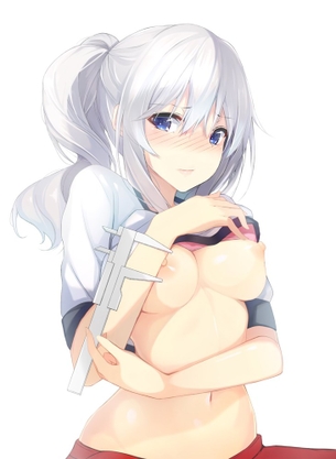 たくし上げの可愛い二次元画像。
