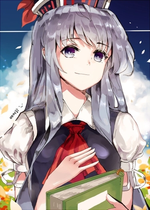 上白沢慧音と本の画像 50枚