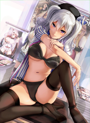 【二次】美少女がいやらしい紐パン履いてるエロ画像④