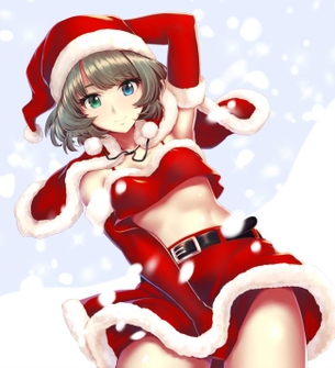 サンタコスのエロ可愛い女の子の二次エロ画像 05