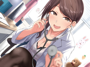 【チャレンジ女医】女性のお医者さんにエッチな看護されてる二次エロ画像