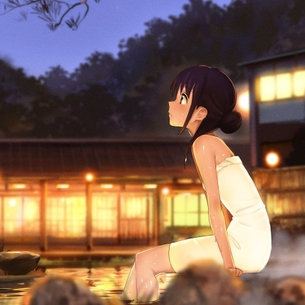 お風呂や温泉ですっぽんぽんになってる二次元美少女のエロ画像。 vol.335