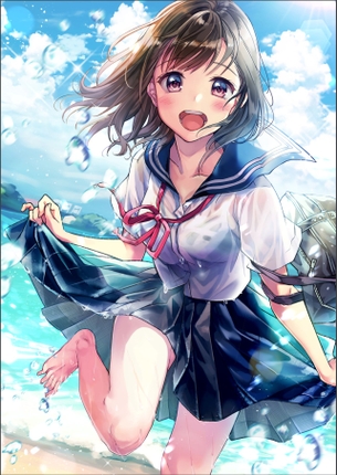 【二次・ZIP】可愛い女の子の濡れ透け二次画像