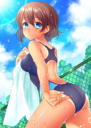 競泳水着の二次エロ画像で抜きたい！