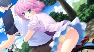 風のいたずらでパンチラ見えてラッキーなにじえろ画像