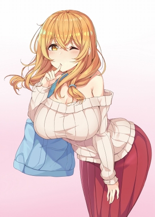 【二次・ZIP】前屈みで胸やお尻見せてる美少女の2次画像