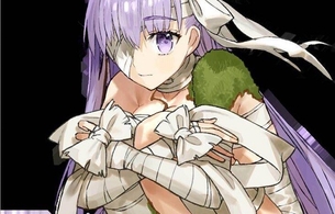 『フェイト/グランドオーダー』エロい裸に包帯だけの巨乳おっぱい巨大娘のキングプロテア！