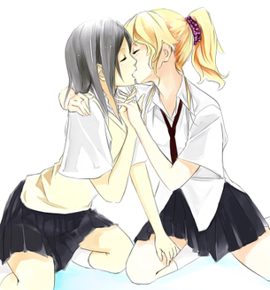 女の子同士でイチャイチャしてる二次元百合画像まとめ。 vol.9