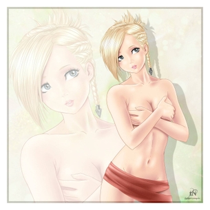 【2次】おっぱいを手で隠しちゃってる女の子の二次エロ画像 その12【 手ブラ 】
