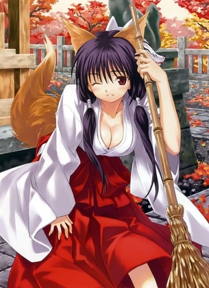 巫女さん姿の女の子の二次エロ画像 その2