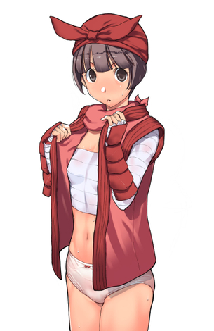 【2次】胸に さらし を巻いちゃってる女の子の二次エロ画像 その4【さらし】