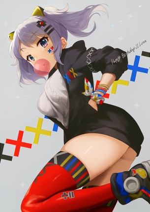 【二次・ZIP】これからの時期は太ももだけ寒そうなニーソ娘の2次画像