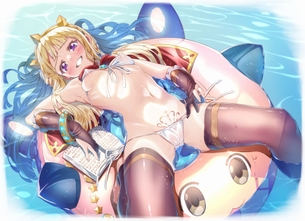 【二次・ZIP】卑猥なタテスジを弄りたくなる虹美少女のマンスジ画像