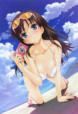 おっぱいの谷間を眺める二次エロ画像 01