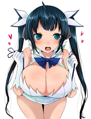 おっぱいの谷間を眺める二次エロ画像 13