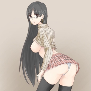 眼鏡の女の子のHな二次エロ画像 01