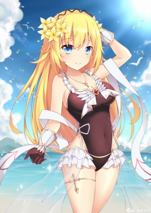 【二次・ZIP】カジュアルなワンピース水着の美少女画像まとめ