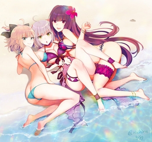 【二次・ZIP】柔肌を露わにしてる水着美少女の2次画像