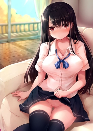 【二次・ZIP】衣服めくって誘惑・挑発してる虹美少女のたくし上げ画像