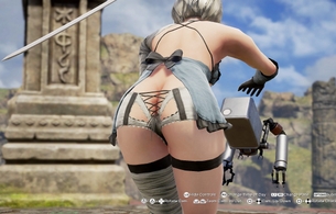 『ソウルキャリバー6』の『ニーア オートマタ』コラボの2Bのエロ画像！カイネ服のエロいお尻も