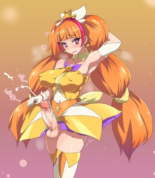 ふたなり化したプリキュア戦士たちが精液を撒き散らす画像！part2