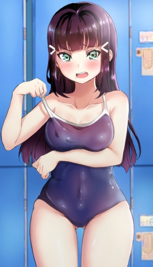 【ロッカールーム編】着替えを覗かれてるのに気づいた女の子達の二次エロ画像
