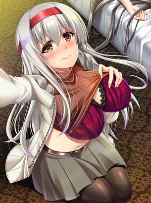【二次・ZIP】衣服ぺろんとたくし上げてる虹美少女のエッチな画像