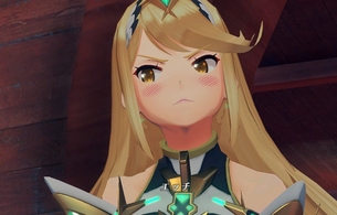 『大乱闘スマッシュブラザーズSPECIAL』の『ゼノブレイド2』ヒカリ、谷間と生足が隠される